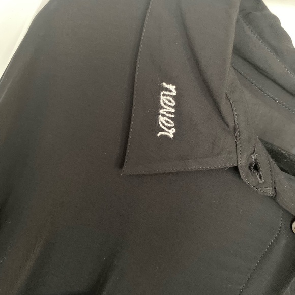 Torrid "Never Regret" Long Sleeve Black Button Down Tunic Dress Shirt Size 6 - Picture 4 of 9